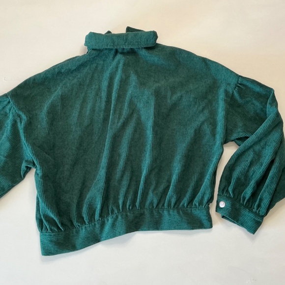 Shein Lune Corduroy forest green button jacket size M - Picture 3 of 8